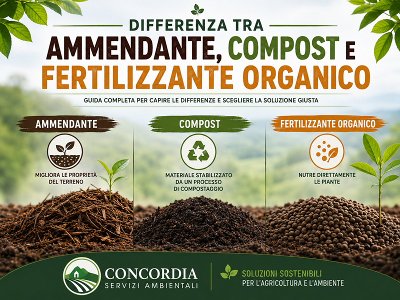 Differenza tra Ammendante, Compost e Fertilizzante Organico